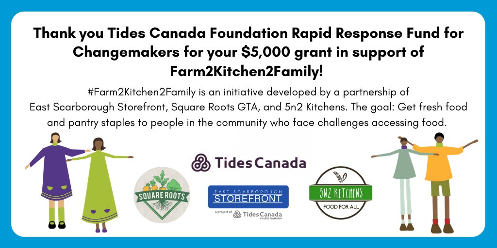 StorefrontKGO's tweet photo. 1/2 #Farm2Kitchen2Family: a partnership of #Storefrontkgo @5n2Kitchens and #Squareroots GTA. Getting get fresh foods and pantry staples to people in need, and diverting "imperfect" produce from waste. With thanks to @UWGreaterTO and @TidesCanada for funding support! #Farm2You https://t.co/X0hvZt6Ywi