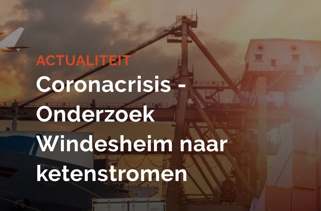 Een onderzoek naar de impact van de #coronacrisis op stromen van goederen, geld en informatie in ketens. Met als doel bedrijven te ondersteunen met de uitvoering van hun korte- en langetermijnstrategieën voor risicomanagement.
evofenedex.nl/kennis/actuali…
