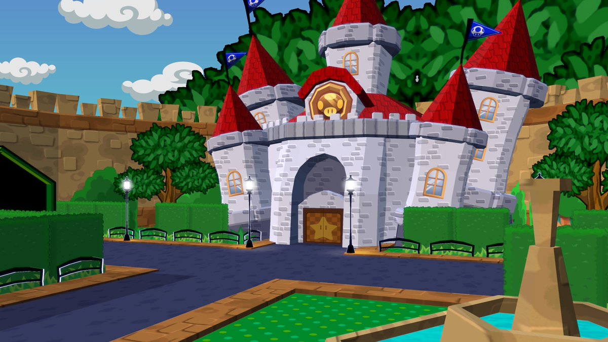 Wattereo Art On Twitter Thousand Year Door Styled Peach S Castle Is Done - roblox hmm castle