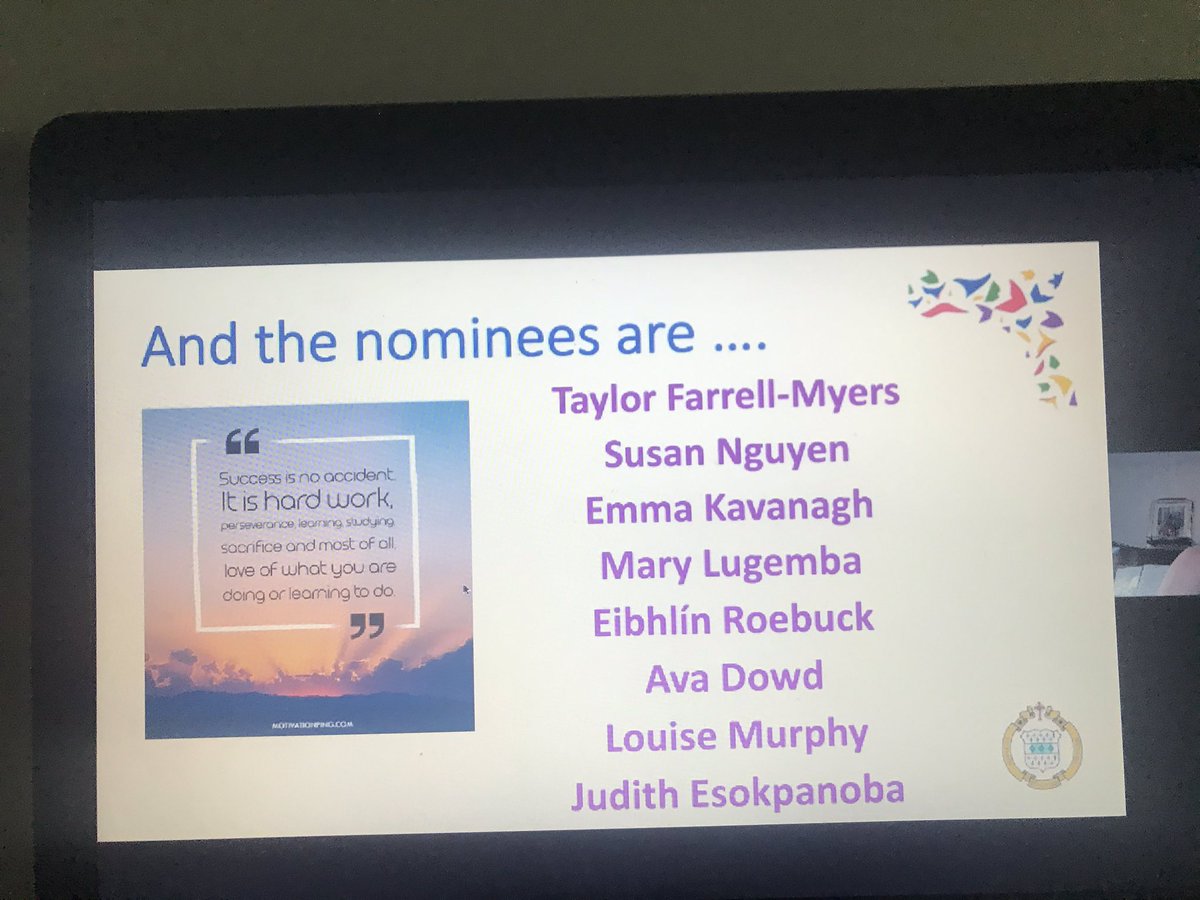 anitak158's tweet photo. Huge congratulations to all the nominees and winners tonight. Especially to, Caithlyn, Aisling, Judith , and Caitlin. Well deserved. Proud tutor. #cbgraduation @Colaistebride https://t.co/GNeVBMcd3Q