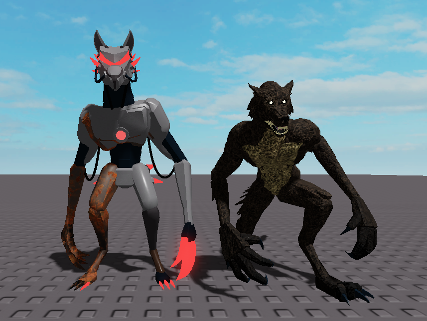 Supernob123 On Twitter Mecha Werewolf Skin For Nothing To Fear - the roblox werewolf animation