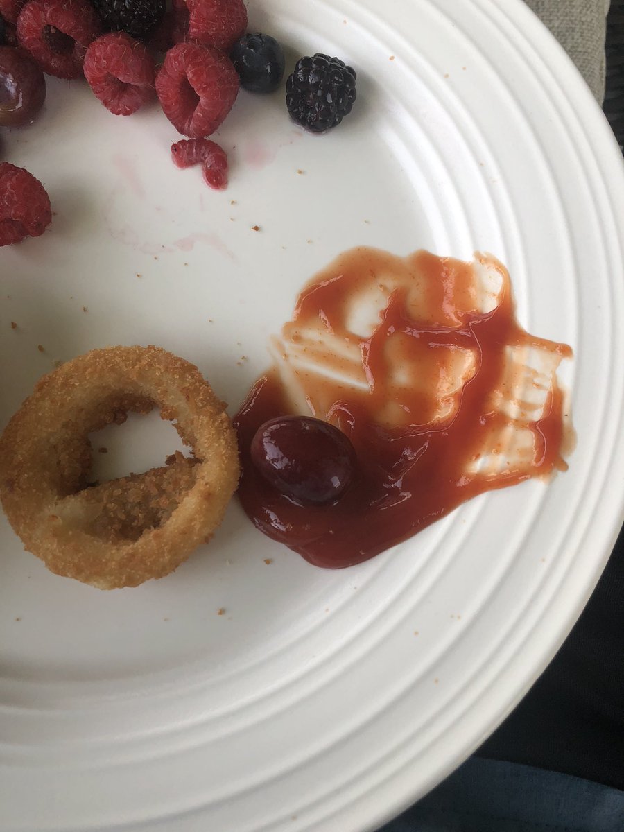 this grape just said fuck it and rolled into my ketchup so it could hangout with the onion ring. what an awesome moment