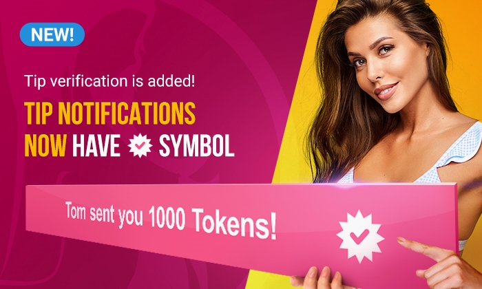 _bmodelscam's tweet image. Tip notification design was updated! Wish you a wonderful mood and great earnings💚 bongamodels.cam