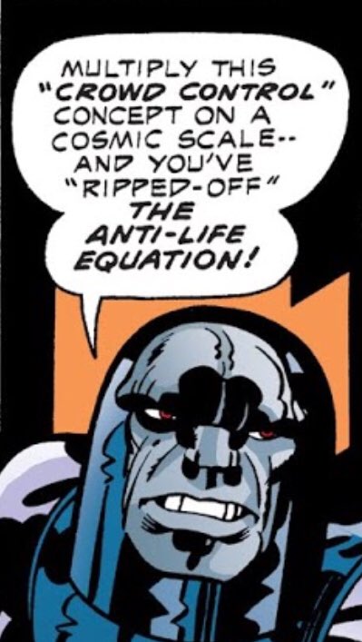 80s Kirby is more cynical than 70s Kirby, for one thing. Darkseid is tired, having full committed to automation, asymetrical warfare, capitalist expansion, and other forms of evil well suited to his schemes, but now misses the grand myths, epic battles and need for his existence