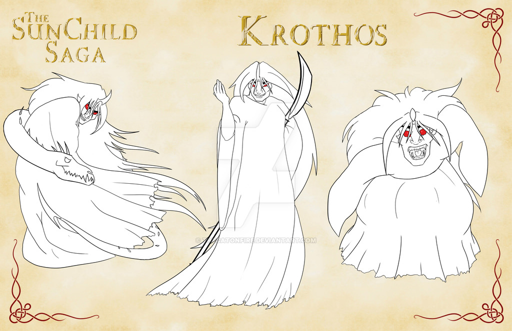 Gotta go with Krothos for this one. He's the main baddie of my story The Sun Child Saga; a crazy old god who was stripped of his physical form and imprisoned in Tartarus. There he waits in the dark for the time when he is foretold to escape and wreak his vengeance upon the world.