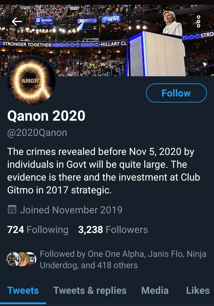 It almost seems like they were "programmed" to post Q memes, news, and references. But at the same time, perhaps posts like the one above and the cover photo are meant to create cognitive dissonance and confusion in their followers...
