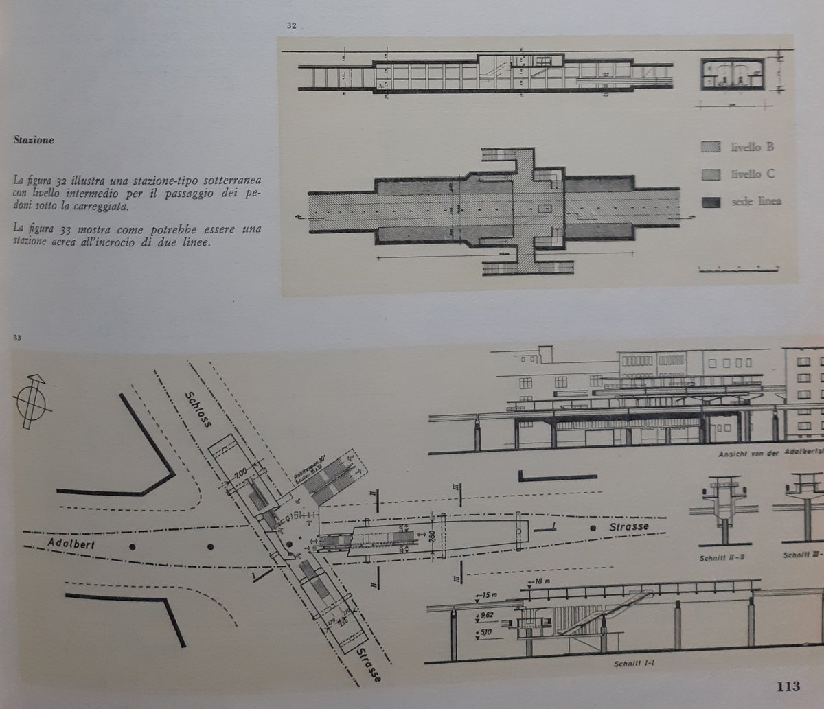 10/ To finish, diagrams of urban insertion for tramways and "Alweg" monorail different alignements and stations.