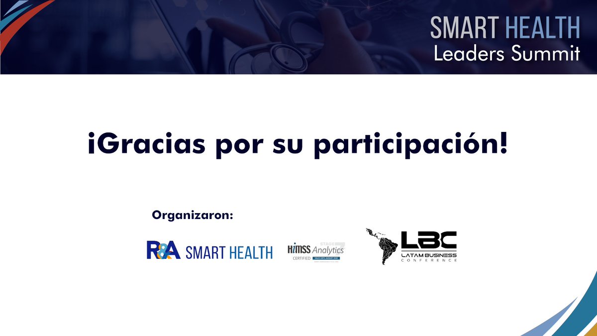 eSaludCol's tweet photo. Smart Health Leaders Summit. ¡Gracias Totales!
20 conferencistas
320 participantes en vivo
444 registrados
100% virtual
#MejorSalud
Las conferencias estarán disponibles para los registrados, hasta el 31 de mayo 2020.
Esperen nuestro ebook con las memorias https://t.co/sc1Tj48PLv