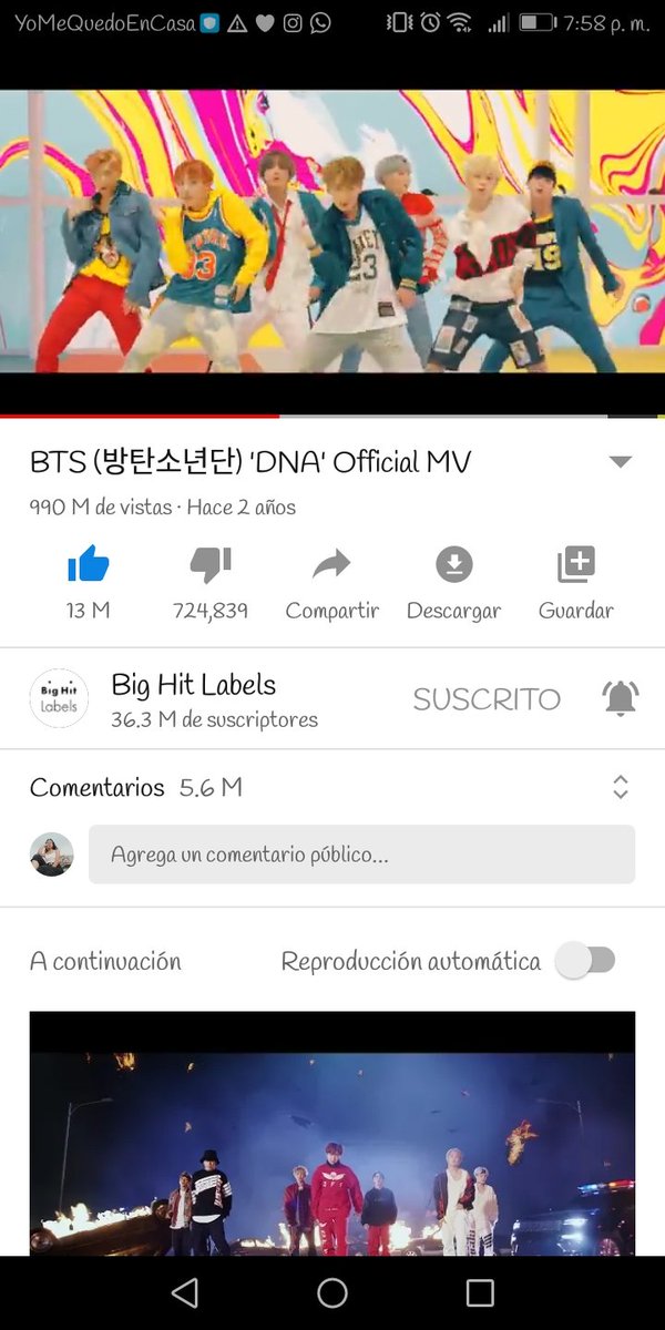 pamjrmsvela's tweet photo. GENTE SOLO FALTAN 10M!!! DE VIEWS PARA QUE "DNA" LLEGUE AL BILLÓN!!!!!!
COMENTEN CON LA CAPTURA DE SU STREAM A "DNA" Y DE PASO NOS SEGUIMOSSS ENTRE NOSOTR@S✨💜💜
#DNAto1B #DNA990M #DNAstreamingparty
@BTS_twt https://t.co/lPJhne9PKQ
