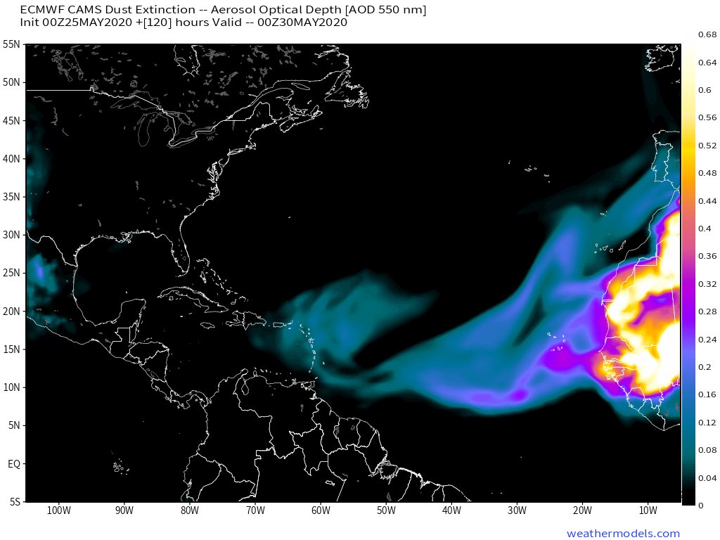 TTWeatherCenter's tweet photo. Across Trinidad, air quality may fluctuate between good to moderate levels as moisture continues to move in from the southeast, even after the passage of #TW02.
Across Tobago, air quality generally remains at moderate levels through Friday after #TW02
https://t.co/DdP10fpDhx https://t.co/BGHZrt2uaH
