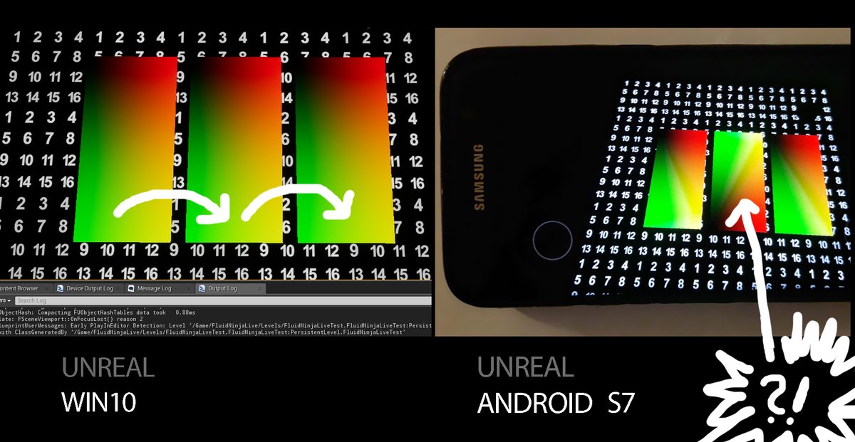 FluidNinjaLIVE's tweet image. Holy cow! Using a chain of RenderTargets is a MESS on Android. RTs are vertically flipped. Sequence of RTs? Only ODD pieces flip! TOOK DAYS TO REALIZE WHY THE SIM LOOKS SO BROKEN. Nearly killed me :)

#developers #FluidNinja #UnrealEngine #android #vfx #fluidsim