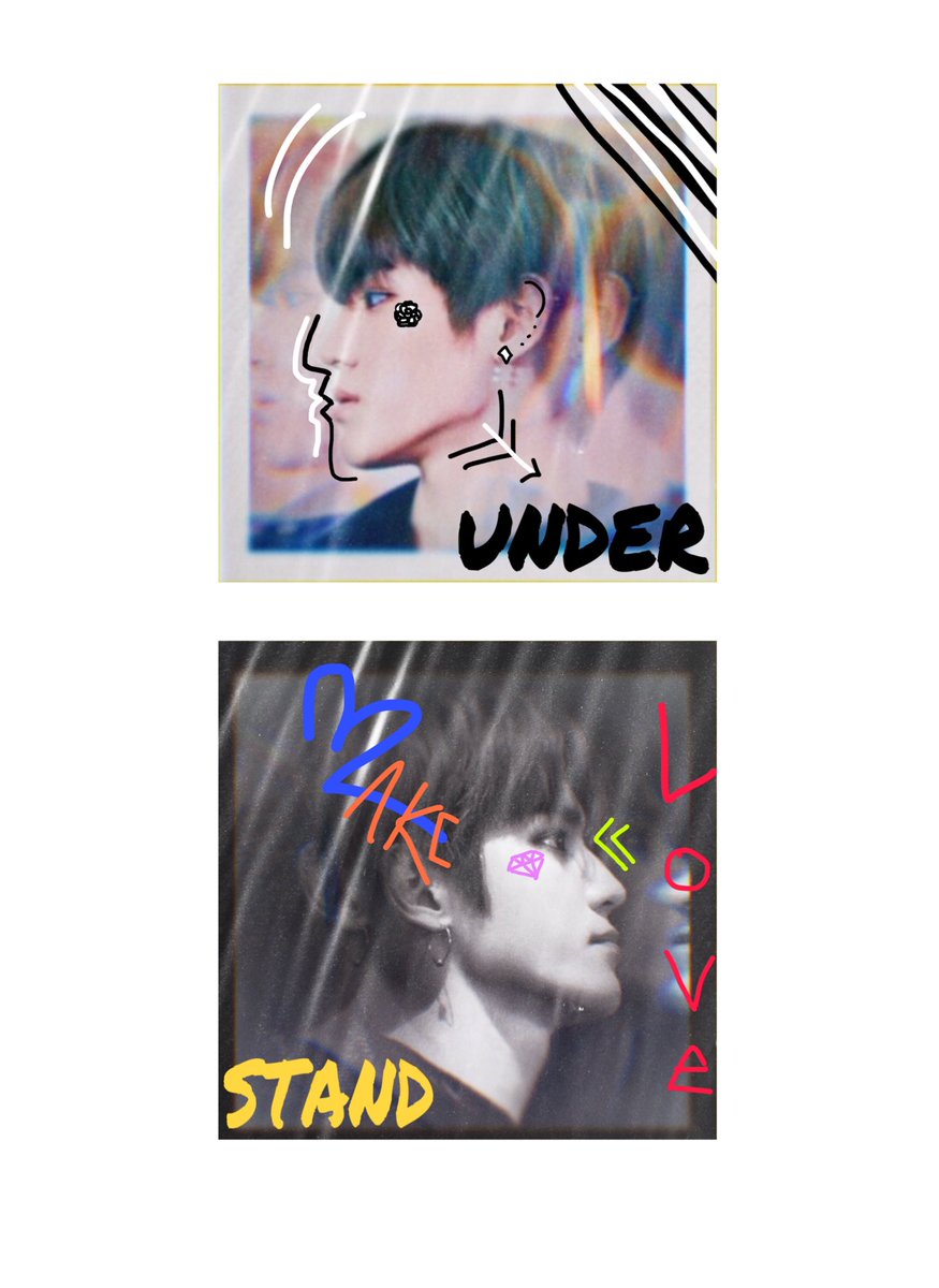 Taeyong is an honest and transparent person. So I imagine a outer plastic that would cover the album (like the Repackage of NeoZone) with little Taeyong’s drawings : black and white for the 1st version and bright colours for the 2nd one to create contrast.
