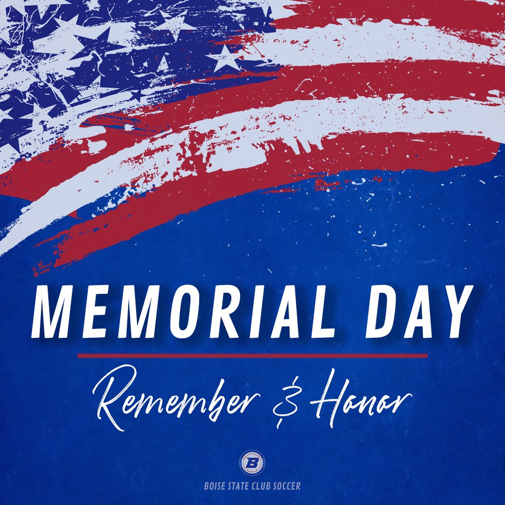 bsumsoc's tweet photo. To all who have valiantly served our nation with courage, your Broncos thank you. 
———————————————
#ALLIN #COYB #BSUMSOC #Together #DareToCreate #AdidasFootball #GoBroncos #BleedBlue #MemorialDay #ThankYou https://t.co/OsRoUYq6cB