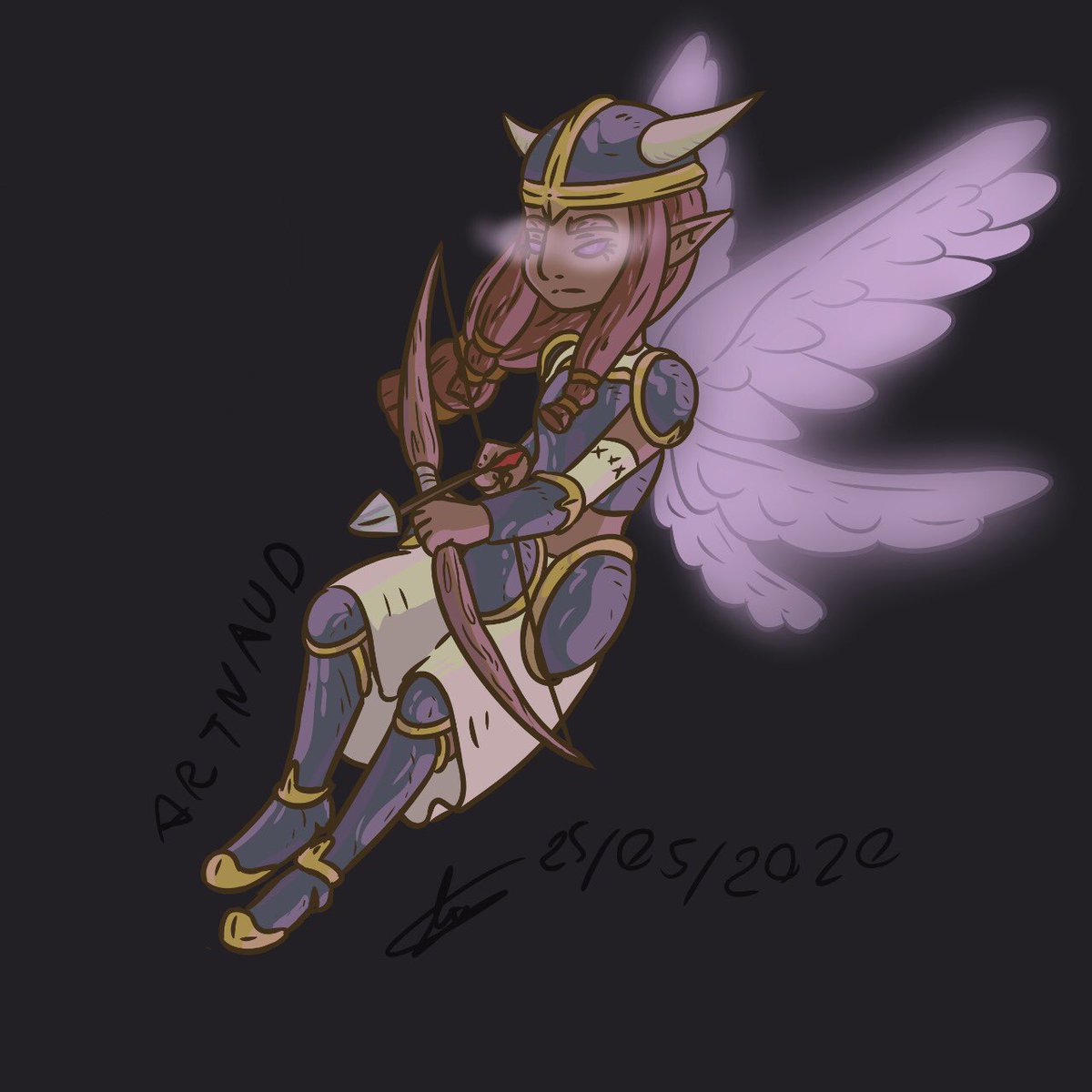 ar_t_naud's tweet photo. Astrid, #sprite #familiar of a #warlock #OC of mine. She is based off #Valkyrie because of the new #viking look of Winfried, the character #dnd #5e #art #digitalart #artist #digitalartist #OC #digitalpainting #warlcok #dungeonsanddragons5e #dungeonsanddragonsart https://t.co/ty9jBwwfIR
