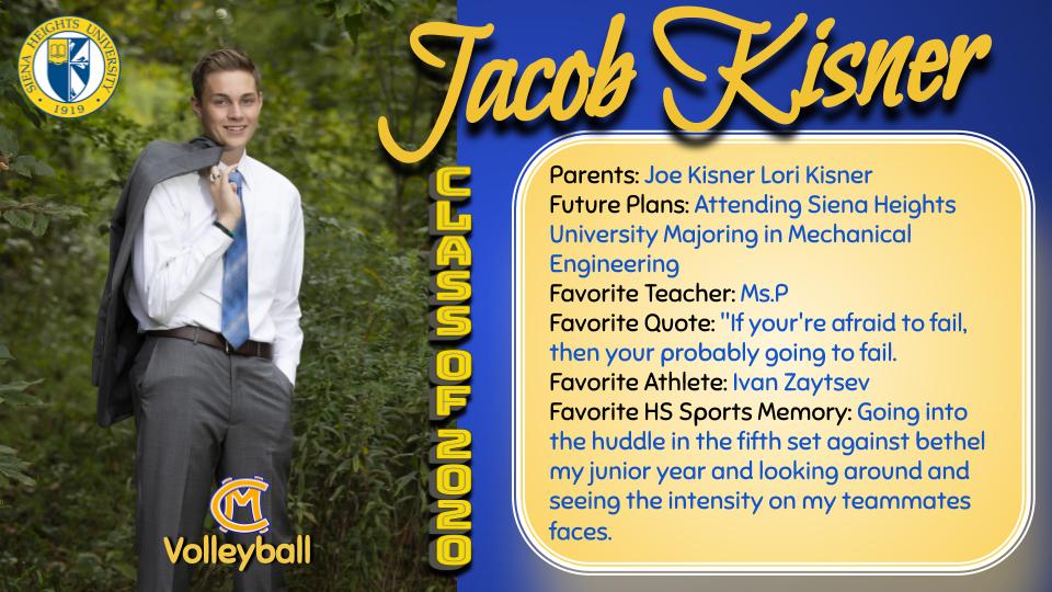 The Canon-McMillan Athletic Department would like to recognize our Senior Athletes from the Class of 2020. Today's Spotlight Athlete is: Jacob Kisner!
Go Big Macs! Wishing you the Best!#PIAAtogether #CanonCrazies