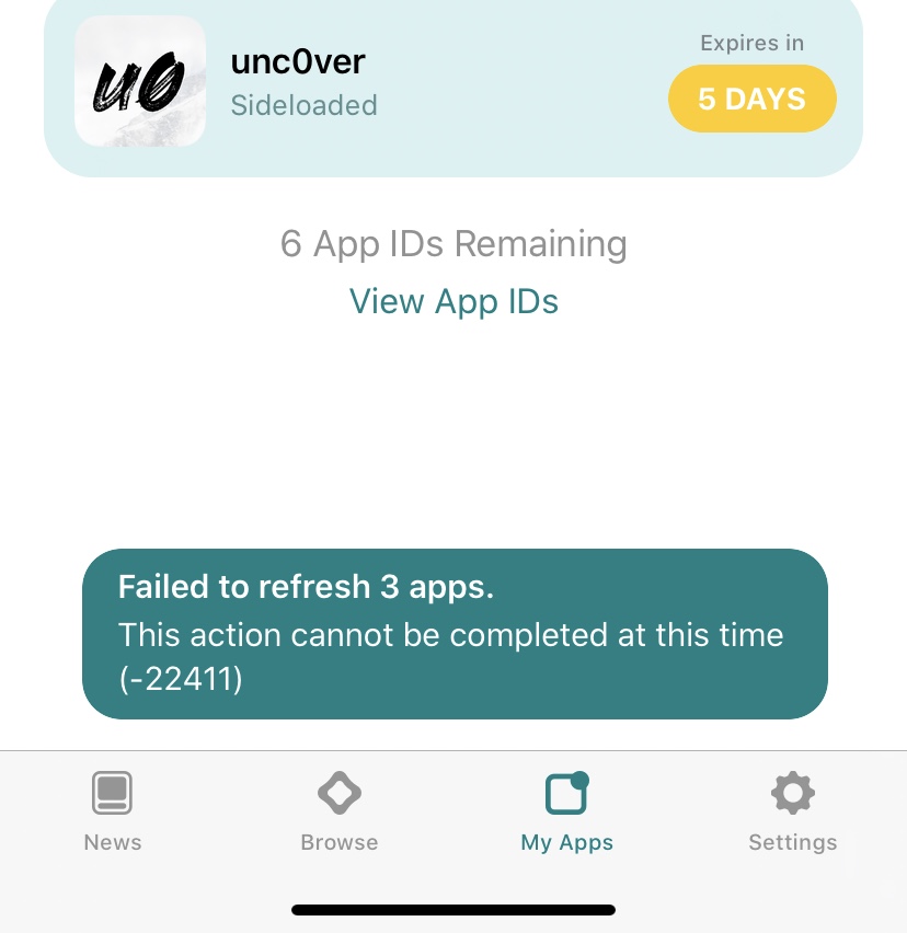JonaFelixG's tweet photo. @altstoreio I keep getting this error https://t.co/pkl4afSaco