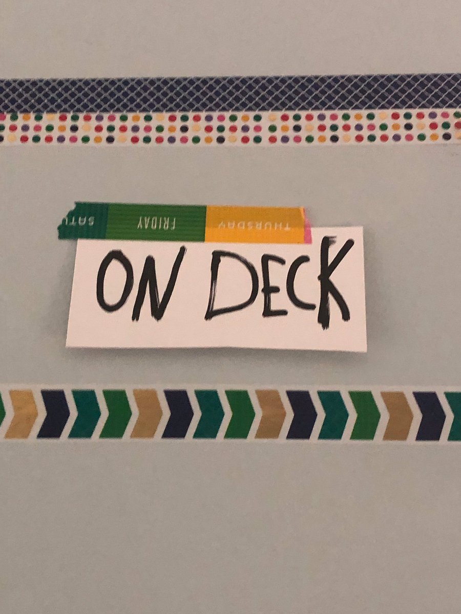 “On Deck” is stuff I want to do in the VERY near future (no more than 72 hours out).