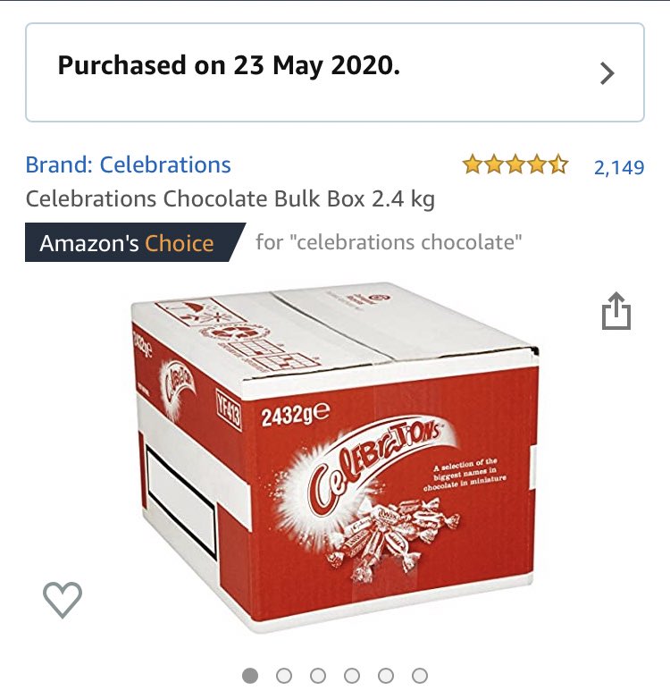 Parker on X: purchasing two kilos of celebrations is a new low