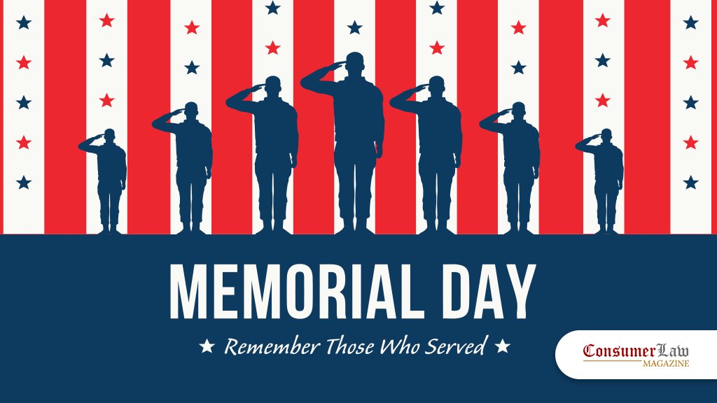 TheConsumerLaw's tweet photo. Wishing a happy Memorial Day to all of those who have served and whose family members have served. 🇺🇸  Stay safe and enjoy the long weekend!
#memorialday https://t.co/VZHqC9JnxL