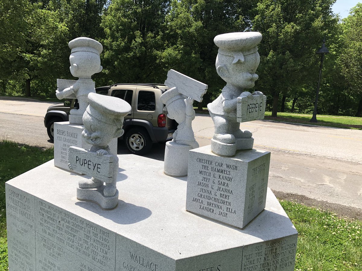 Popeyes Nephew’s (2 pics, only statue based on characters from the cartoon), Cole Oyl and Olive Oyl with Sweet Pea & Eugene the Jeep