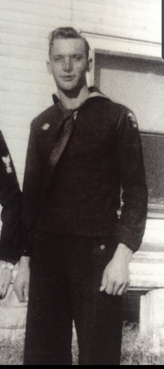 GarrettLaufer's tweet photo. This memorial day I'm thinking about my Gpa Jack who was on the #USSIndianapolis WWII which was torpedoed days after delivering a part of the atomic bomb. Spent 4 days in the water after the ship went down. His fight to live made our family possible. Thank you to all who serve. https://t.co/xbEpC5rTmk
