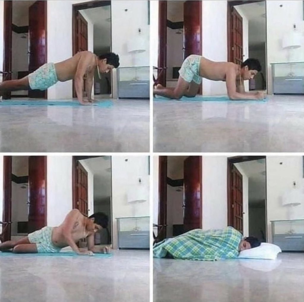 biraz plank yapalım dedik