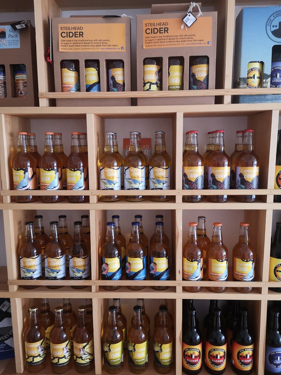 GallowaySoup's tweet photo. 🌞🥂 Cider has arrived 🥂🌞

Penny from Steilhead Cider, Auldgirth has delivered our order restocking our shelves. We also have their 2 new ciders, Swift &amp; Swallow and Cider Nouveau. Cider Nouveau is only available every 2 years so best try it now before it runs out 😉 https://t.co/2ofByznZCc