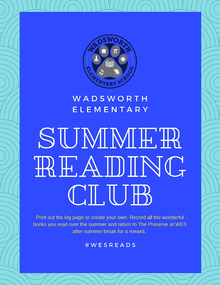 preserve_thelit's tweet photo. Join the @WESPANTHER SUMMER READING CLUB📚 Print out or create your own summer reading log. Return the completed log to the @preserve_thelit Media Center after summer break for a reward📖! KEEP READING🤓 #WESreads #WEgrow 🐾 https://t.co/IV4d9rIire https://t.co/TQPqHPKbej
