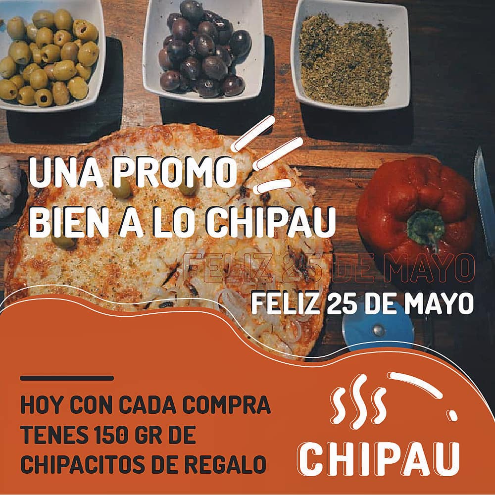 chipau_arg's tweet photo. ¡Feliz día de la Patria! 🇦🇷❤️⁣
⁣
HOY 25 de mayo desde @chipau_arg celebramos este día con una promoción especial: con cada compra vamos a regalar 150 gramos de chipacitos 🍕🍕⁣⁣
⁣
#Corrientes #chipá #chipacitos #sintacc #diadelapatria https://t.co/X8LUShYMDJ
