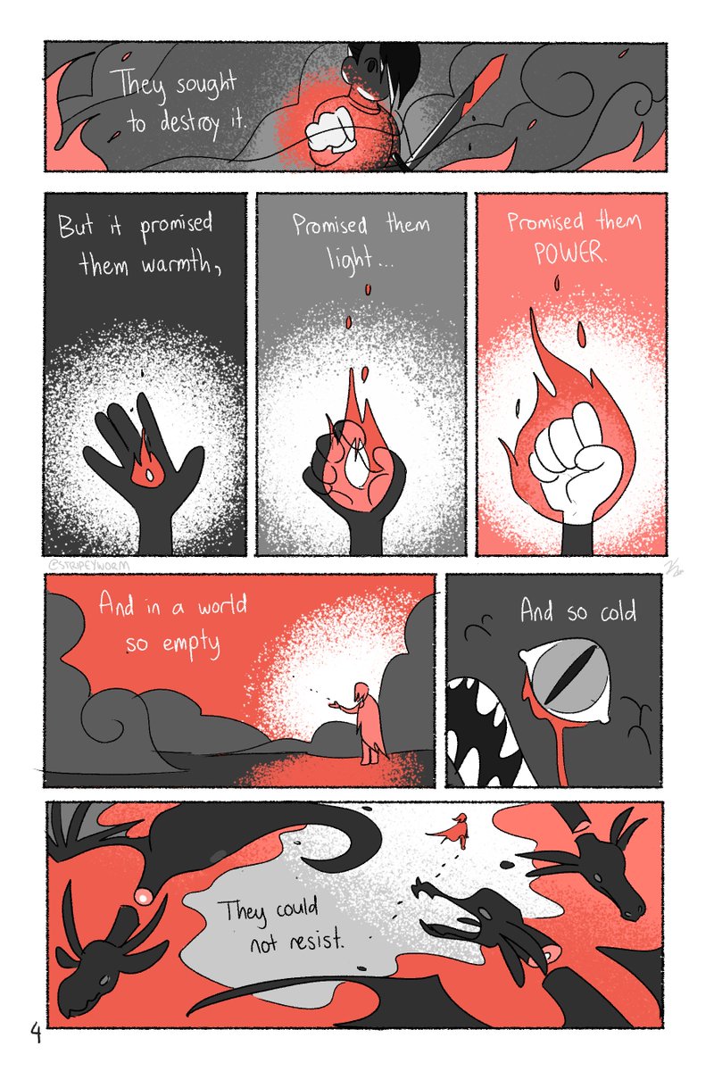 (2/5) This comic was supposed to be optimized for riso print but obviously I'm not printing it anytime soon so I'll leave the reformatting and recolouring for another day shhh