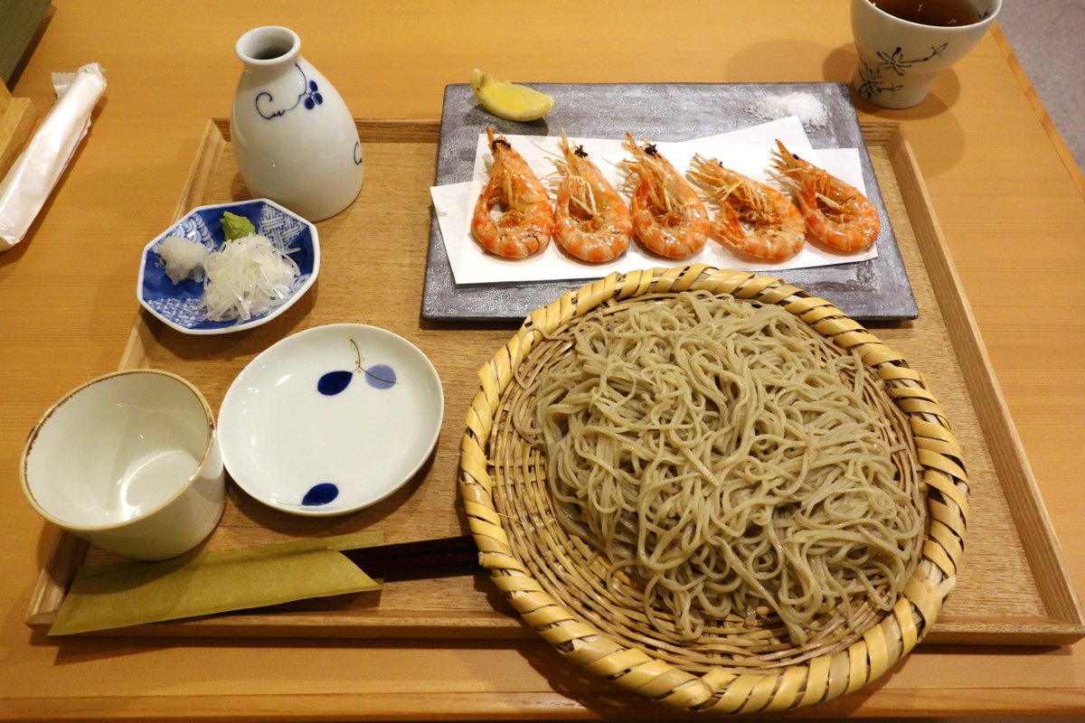 下野 太郎 昨日の夕食 蕎麦 ほまれで 栃木県大田原市 生粉打ちせいろ 十割そば 活車海老素揚げ 丸ごと食える 旨い O O 栃木県大田原市下石上２１００ ２