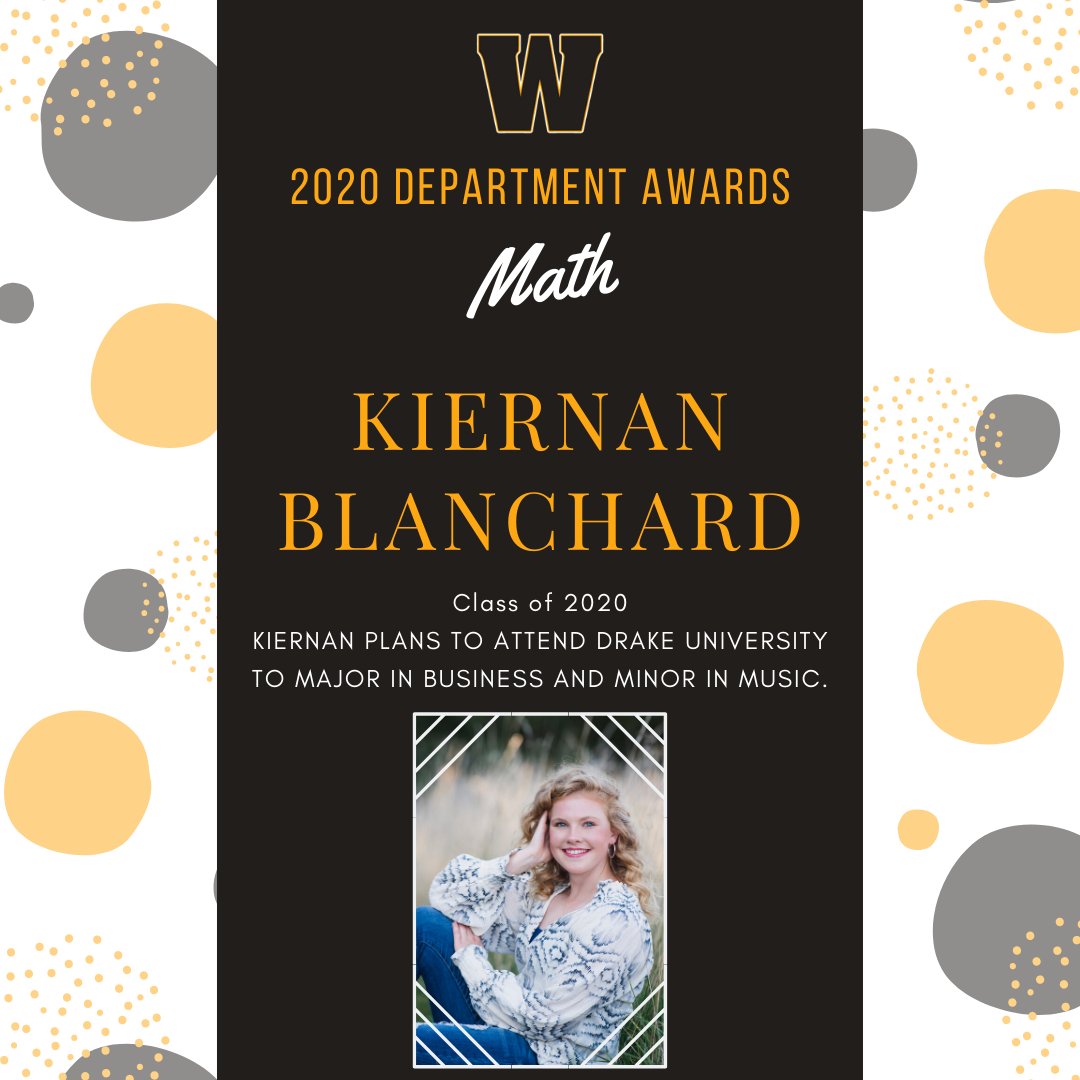 WintersetSchool's tweet photo. Introducing the 2020 WHS graduates who have earned Department Awards . . . congratulations! https://t.co/iMvjSY3BLB