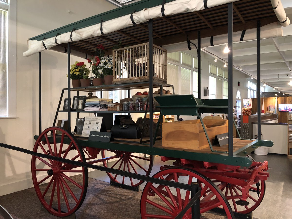 51. Under Carver's direction, Tuskegee assembled traveling wagon shows, designed to introduce local farmers to helpful scientific information.