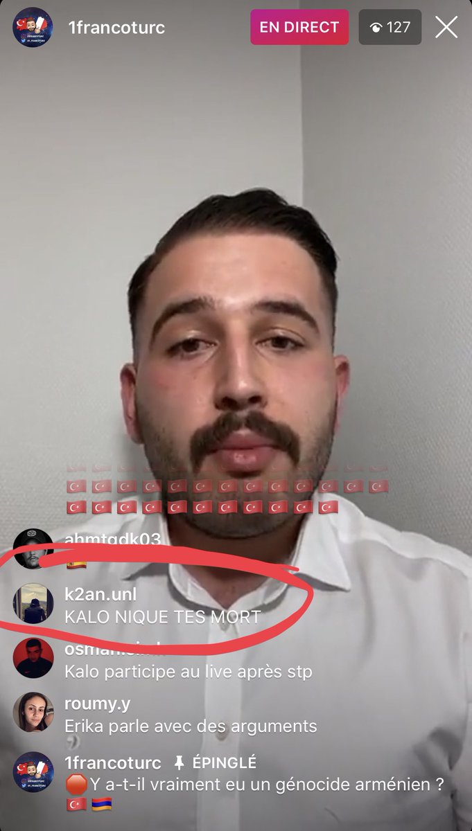 Ahmet Cetin a organisé un live avec le négationniste  @maximeGauinRésumé :• Negationnisme• Insultes et racisme contre les arméniens• Menaces contre des utilisateurs• Le son était inaudible• Sujet sans cohérence• Obsession pour  @KaloManoukian qui n’était pas présente  https://twitter.com/1_francoturc/status/1264942559543123973