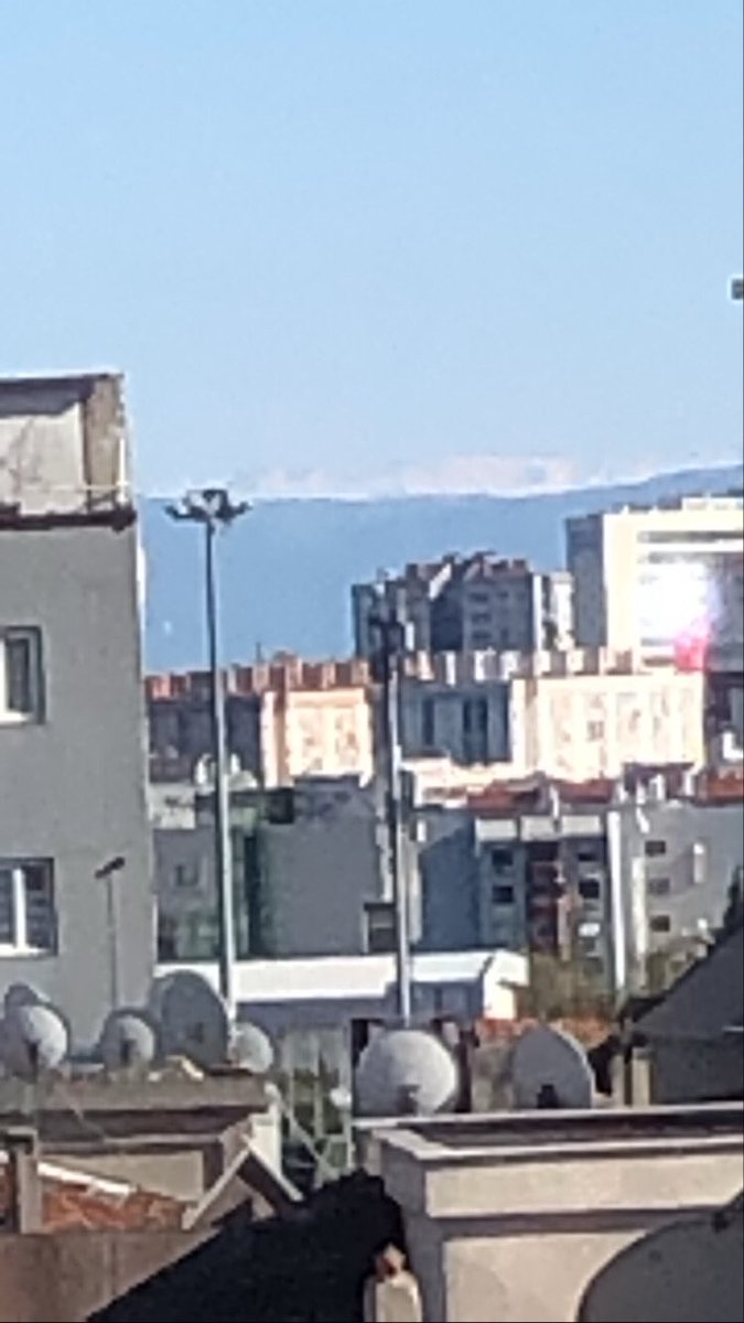 havanın temizlenmesiyle birlikte, şirinevlerden ağrı dağı manzarası izlendi