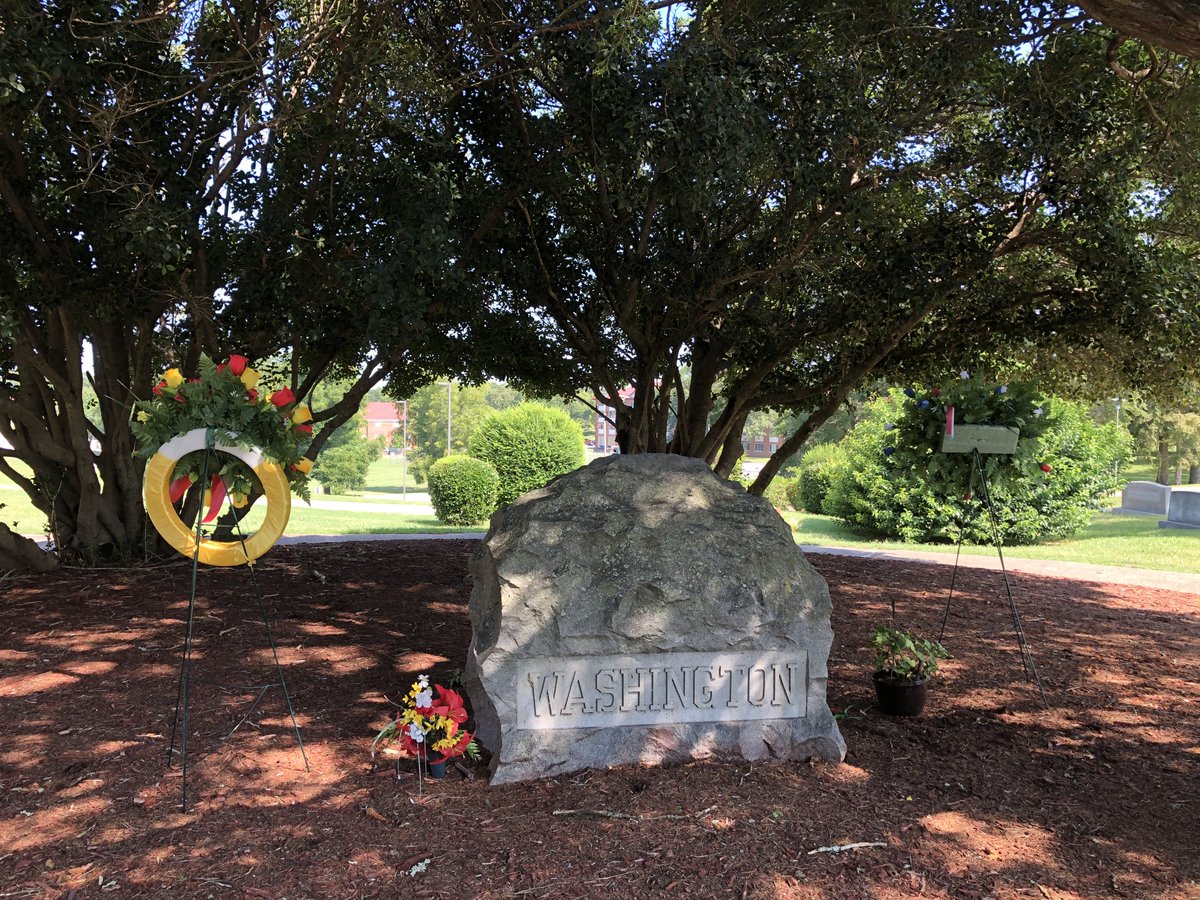 54. Booker T. Washington is buried on the Tuskegee University campus, next to several generations of family members.