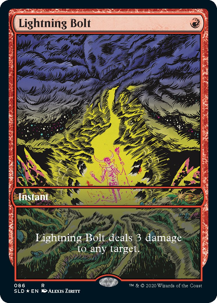 【未使用美品】稲妻/Lightning Bolt（Secret Lair）4枚 Secret Lair: Mountain, Go】が公開 ・《稲妻/Lightning Bolt》の4枚