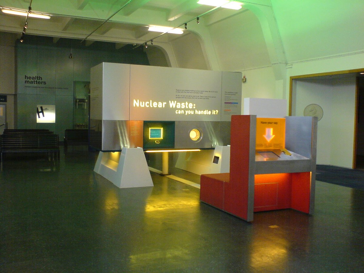 davepatten's tweet photo. Museum photo of the day - Nuclear Waste: Can you handle it? #MuseumPhotoOfTheDay  #ScienceMuseum  #NuclearWasteExhibition  #contemporaryScience  #HealthMatters #travellingExhibition   #Screen   #orange 
@sciencemuseum https://t.co/uOUuyR9OOG