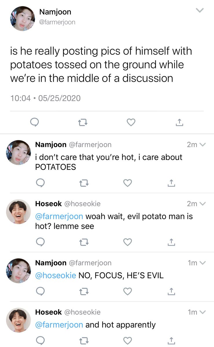 [namjin au] 9- how many times do u think i’ll end up saying potato over the course of this au