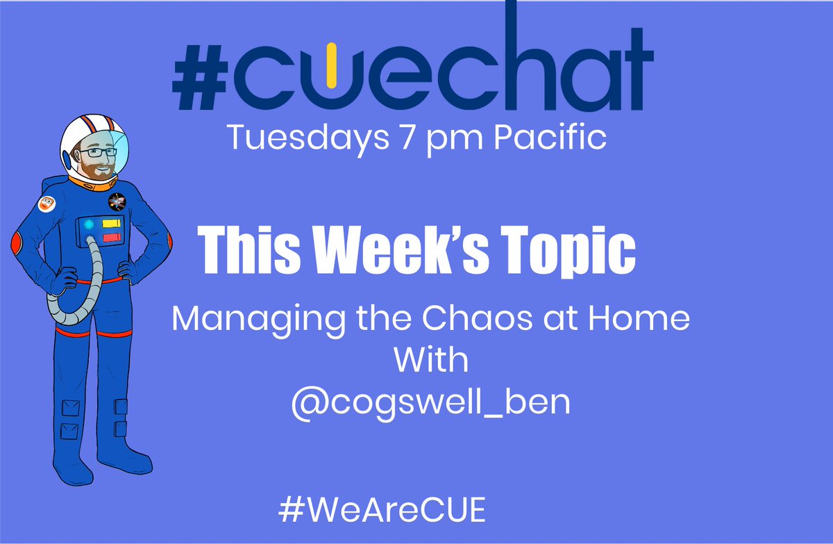 “Chaos was the law of nature; Order was the dream of man.”― Henry Adams, Join #CUEchat tomorrow at 7 pm PST with @cogswell_ben. Inviting parents,educators, educator-parents to talk about managing the chaos at home #teachingfromhome #ParentingInAPandemic #educatorinvest