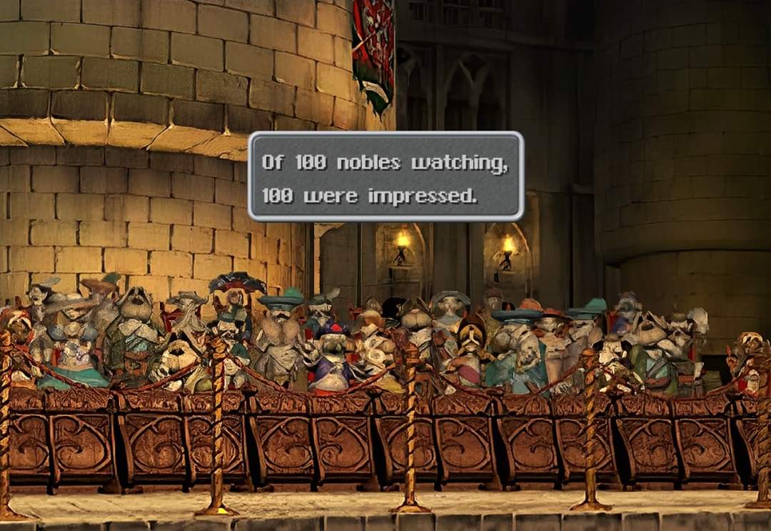 mxCheckpoint2_0's tweet image. Alguien recuerda para que servía llegar a impresionar a los 100 nobles?? 
#FF9 #FFIX
#FinalFantasy9 #Checkpoint #SubeDeNivel
