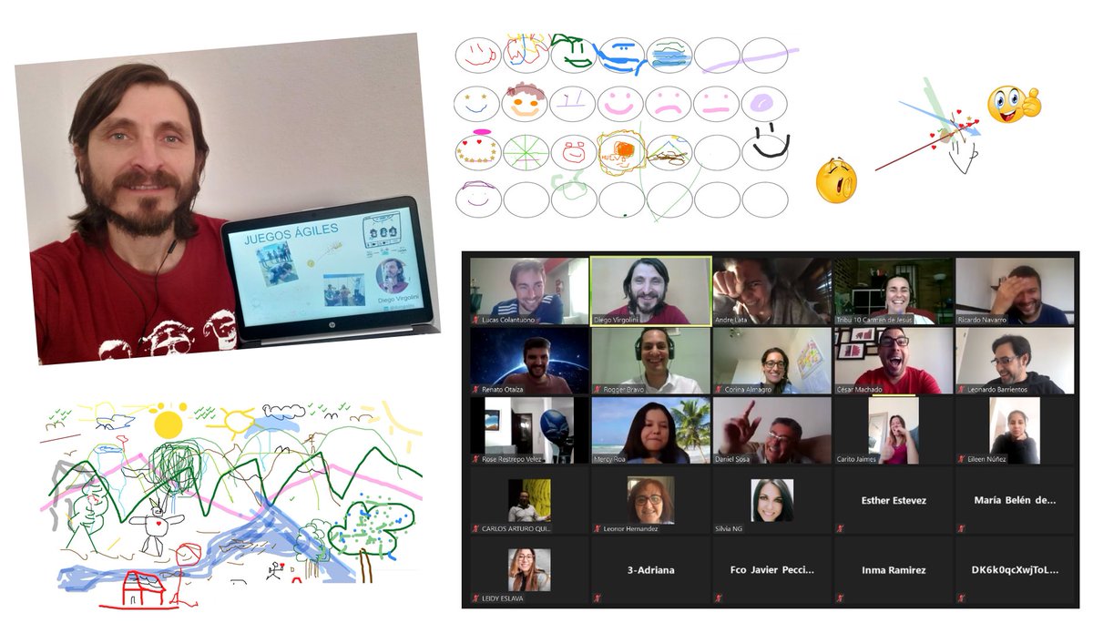 Sesión de #JuegosAgiles en el Agile Open Camp En Tu Casa 2020, adaptados especialmente para el contexto virtual actual #AocEtc2020