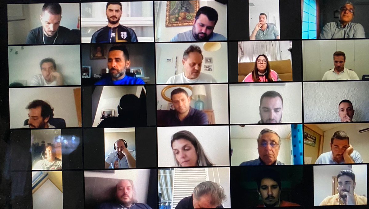 Histórico encuentro telemático entre el CNFS <a href="/rfef/">RFEF</a> y los clubes de Segunda B. Mucho interés por parte de #PedroRocha <a href="/lucianohf_6/">Luciano</a> <a href="/PacoSedano28/">Paco Sedano</a> . Los clubes play off terminaron molestos por diferentes razones. El resto finalizó con la misma incertidumbre que comenzaron.