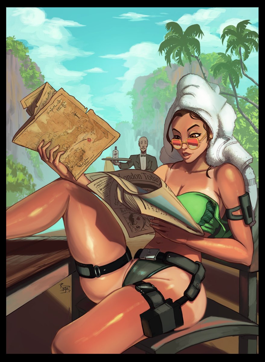 RyanJamesArt's tweet photo. #TombRaider #laracroft 
Winston: Lady Croft do consider some sunscreen... 

unless ofcourse you want skin like mine at age thirty five...
@tombraider https://t.co/Q4zxCVcsjg