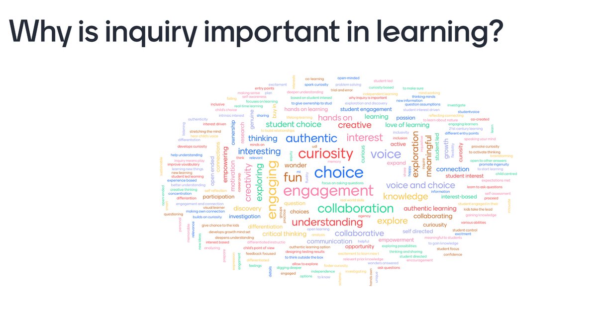 Why might inquiry be important to support distance learning? 100s of <a href="/PeelSchools/">Peel District School Board</a> educators had their minds on! Thanks for being a part of our learning community in today's virtual session. <a href="/mjwheelerali/">MJ Wheeler-Ali</a> <a href="/njames4nj/">Nicole James</a> #inquiry #PeelTL <a href="/PDSB_Libraries/">PDSB Library Learning Commons</a> <a href="/LukeSMahoney/">Luke Mahoney</a> #peel21st #PeelEML