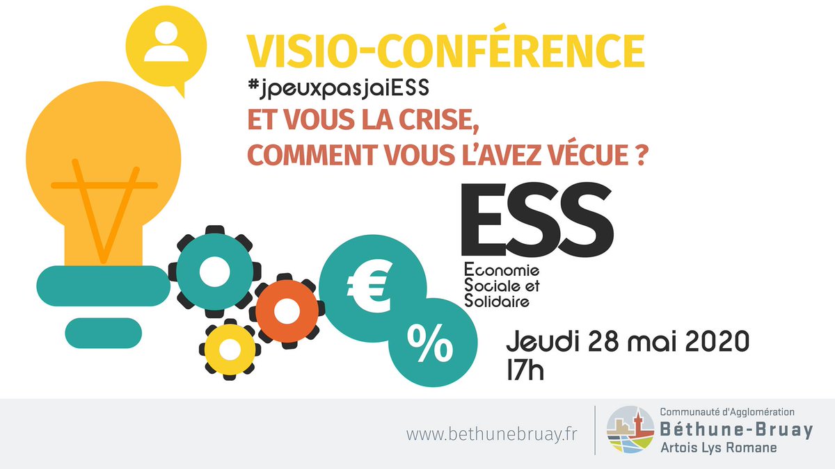 PdCActif's tweet photo. RDV le 28 mai à 17h pour échanger sur la gestion de la crise, pendant et après le confinement et découvrir les dispositifs d’aides et d’accompagnement 
▶️ Inscription par mail @BethuneBruay #ESS  inscrivez-vous gratuitement par mail à l’adresse : deveco@bethunebruay.fr https://t.co/ucJo2xIlXJ