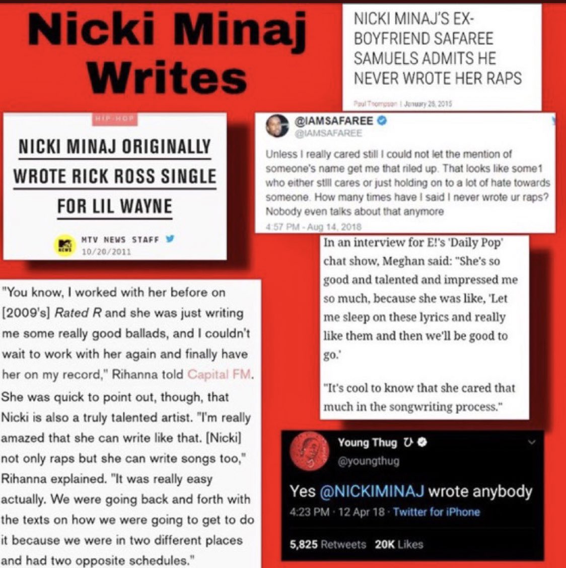 “Nicki doesn’t write her raps” pt.1 multiple people have come out and defended Nicki’s pen.