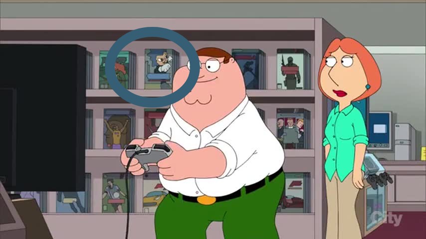 DailyDASonic's tweet photo. In the Family Guy episode "The New Adventures of Old Tom",(Season 14 episode 18) some video game cases can be seen in the background, with one of them resembling Sonic the Hedgehog (2006). https://t.co/oxfXrFBY0i