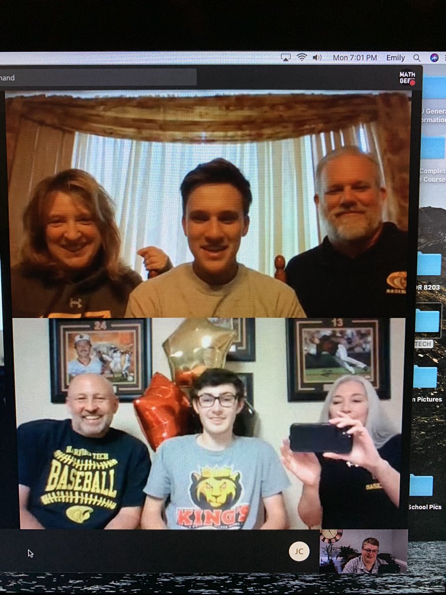 Tech’s first virtual signing day was a success. Thank you to Coach Daniele, Brennan (King’s College) and Nate (Del Valley). Best of luck as you move on this fall. Once a Cobra, Always a Cobra. <a href="/collins6HCPS/">Joe Collins</a> <a href="/harfordtechss/">Harford Tech Student Section</a>
