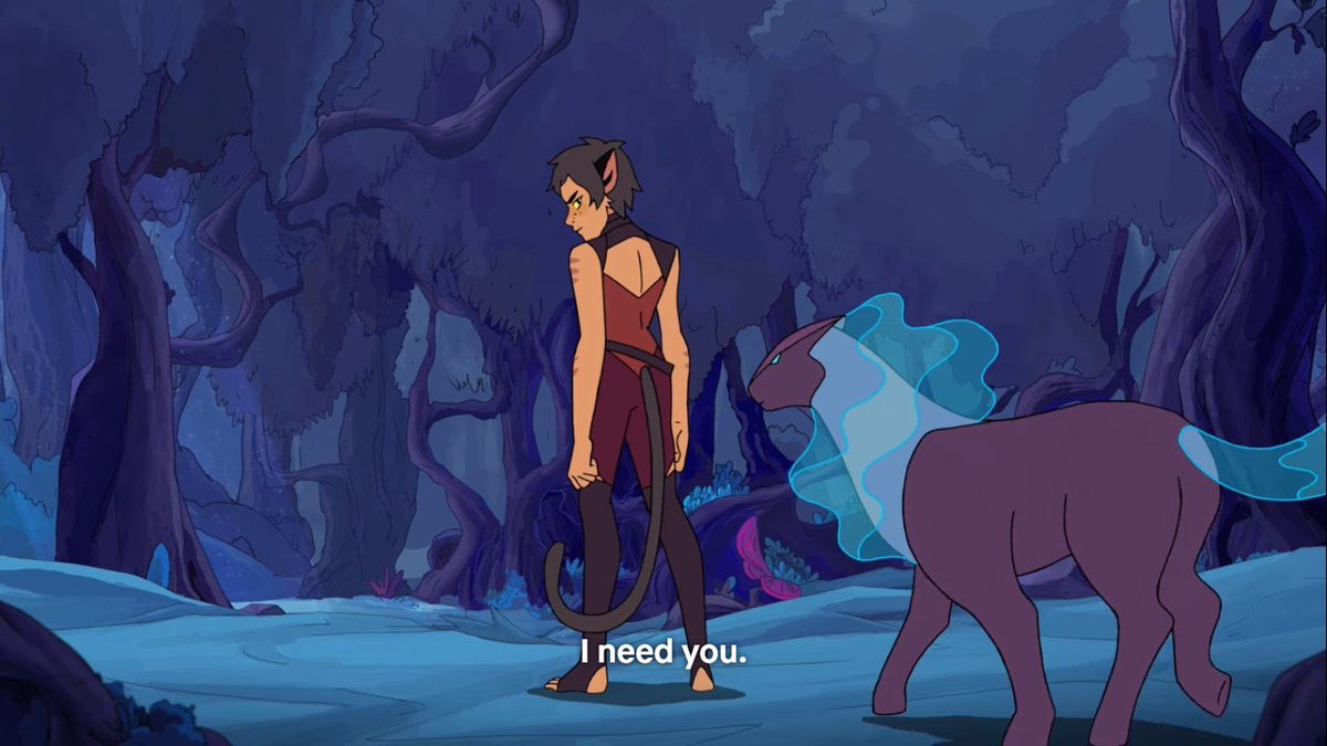 so the fact that she begs catra to stay... the fact that she flat out says "I need you", and it's not for the mission, not for any other reason other than how badly she wants catra by her side.. I can only imagine how miserable she must have felt when catra left.